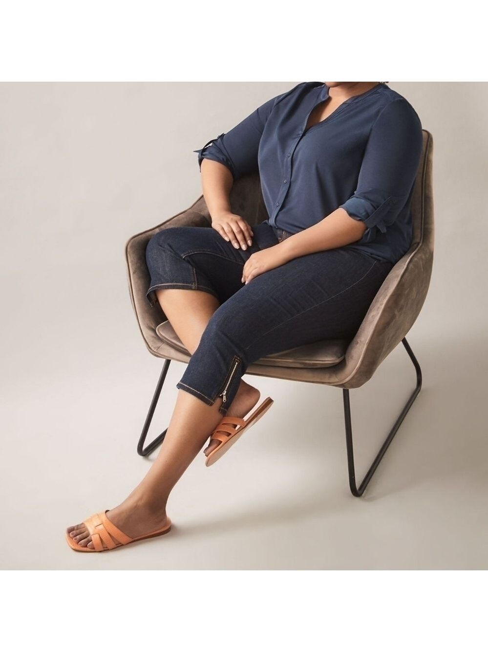 12 - Penningtons | Curvy Fit, Straight-Leg Denim Capri 